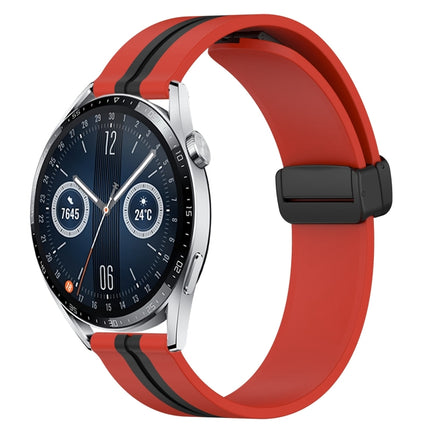 22mm Folding Magnetic Clasp Silicone Watch Band, For Huawei Watch GT3 Pro 46mm, For Huawei Watch GT3 46mm