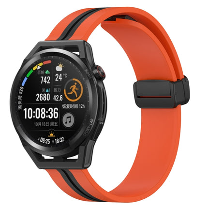 22mm Folding Magnetic Clasp Silicone Watch Band, For Huawei Watch GT Runner, For Huawei Watch 3