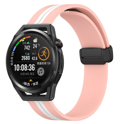 22mm Folding Magnetic Clasp Silicone Watch Band, For Huawei Watch GT Runner, For Huawei Watch 3