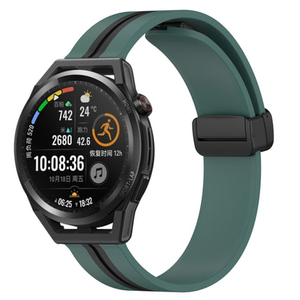 22mm Folding Magnetic Clasp Silicone Watch Band, For Huawei Watch GT Runner, For Huawei Watch 3
