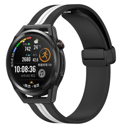 22mm Folding Magnetic Clasp Silicone Watch Band, For Huawei Watch GT Runner, For Huawei Watch 3