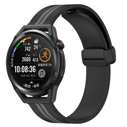 22mm Folding Magnetic Clasp Silicone Watch Band, For Huawei Watch GT Runner, For Huawei Watch 3
