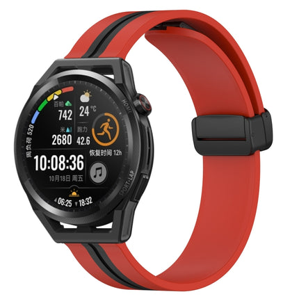 22mm Folding Magnetic Clasp Silicone Watch Band, For Huawei Watch GT Runner, For Huawei Watch 3