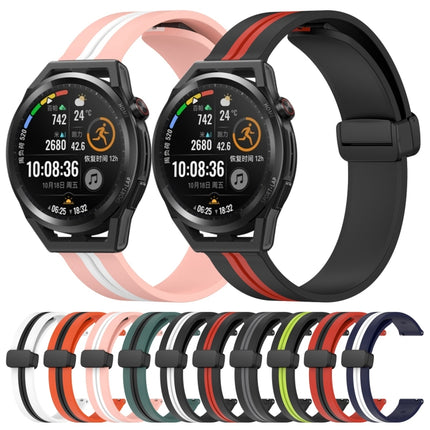 22mm Folding Magnetic Clasp Silicone Watch Band, For Huawei Watch GT Runner, For Huawei Watch 3
