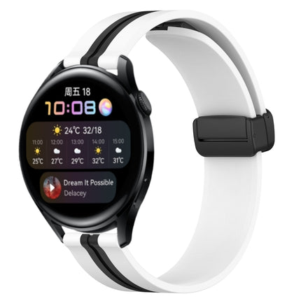 22mm Folding Magnetic Clasp Silicone Watch Band, For Huawei Watch GT Runner, For Huawei Watch 3