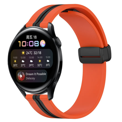 22mm Folding Magnetic Clasp Silicone Watch Band, For Huawei Watch GT Runner, For Huawei Watch 3