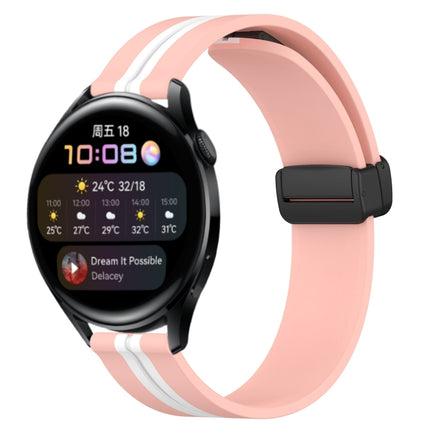 22mm Folding Magnetic Clasp Silicone Watch Band, For Huawei Watch GT Runner, For Huawei Watch 3