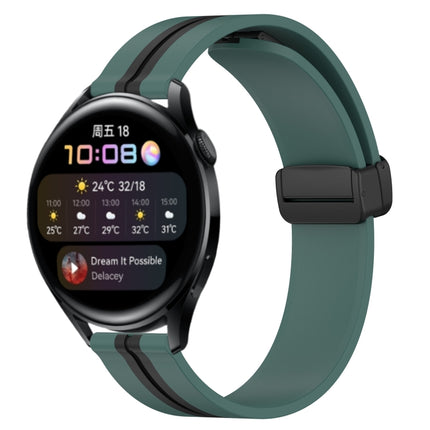 22mm Folding Magnetic Clasp Silicone Watch Band, For Huawei Watch GT Runner, For Huawei Watch 3