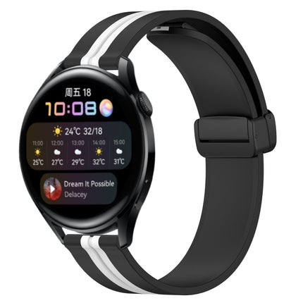 22mm Folding Magnetic Clasp Silicone Watch Band, For Huawei Watch GT Runner, For Huawei Watch 3