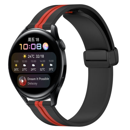 22mm Folding Magnetic Clasp Silicone Watch Band, For Huawei Watch GT Runner, For Huawei Watch 3