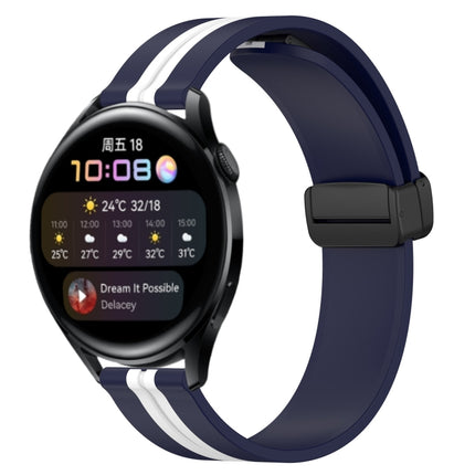 22mm Folding Magnetic Clasp Silicone Watch Band, For Huawei Watch GT Runner, For Huawei Watch 3