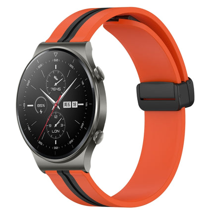 22mm Folding Magnetic Clasp Silicone Watch Band, For Huawei Watch 3 Pro, For Huawei GT2 Pro