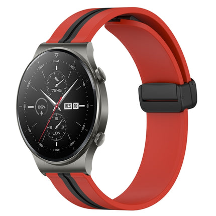 22mm Folding Magnetic Clasp Silicone Watch Band, For Huawei Watch 3 Pro, For Huawei GT2 Pro