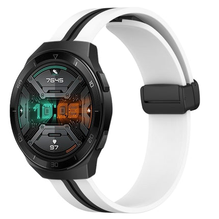 22mm Folding Magnetic Clasp Silicone Watch Band, For Huawei Watch GT 2E, For Huawei GT2 46mm