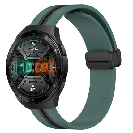 22mm Folding Magnetic Clasp Silicone Watch Band, For Huawei Watch GT 2E, For Huawei GT2 46mm