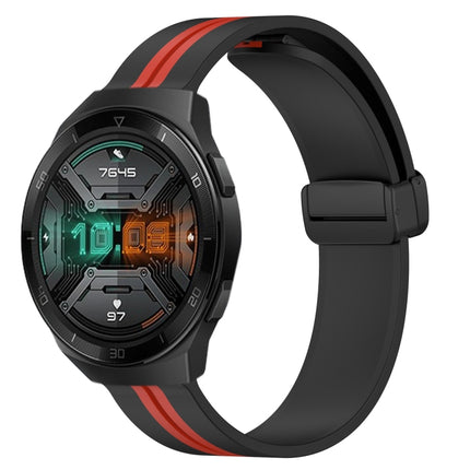 22mm Folding Magnetic Clasp Silicone Watch Band, For Huawei Watch GT 2E, For Huawei GT2 46mm