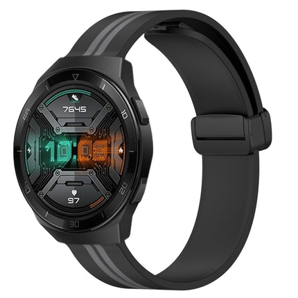 22mm Folding Magnetic Clasp Silicone Watch Band, For Huawei Watch GT 2E, For Huawei GT2 46mm