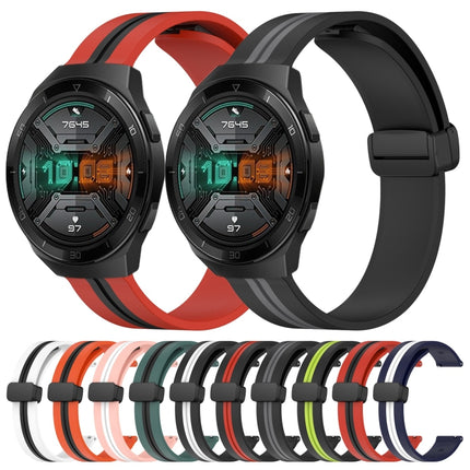 22mm Folding Magnetic Clasp Silicone Watch Band, For Huawei Watch GT 2E, For Huawei GT2 46mm