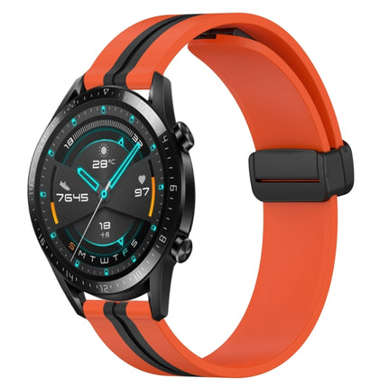 22mm Folding Magnetic Clasp Silicone Watch Band, For Huawei Watch GT 2E, For Huawei GT2 46mm