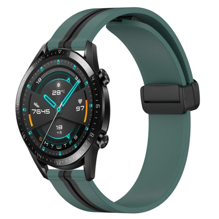 22mm Folding Magnetic Clasp Silicone Watch Band, For Huawei Watch GT 2E, For Huawei GT2 46mm