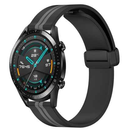 22mm Folding Magnetic Clasp Silicone Watch Band, For Huawei Watch GT 2E, For Huawei GT2 46mm