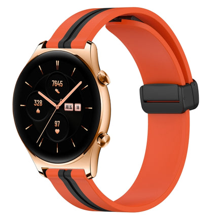 22mm Folding Magnetic Clasp Silicone Watch Band, For Honor Watch GS 3, For Honor Watch GS Pro