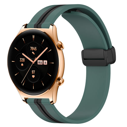 22mm Folding Magnetic Clasp Silicone Watch Band, For Honor Watch GS 3, For Honor Watch GS Pro