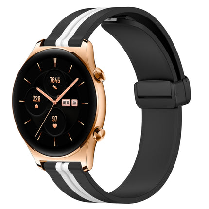 22mm Folding Magnetic Clasp Silicone Watch Band, For Honor Watch GS 3, For Honor Watch GS Pro