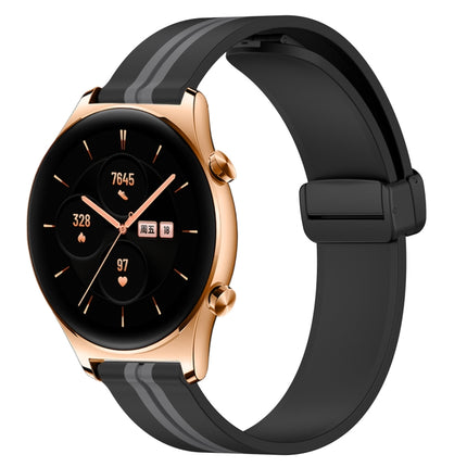 22mm Folding Magnetic Clasp Silicone Watch Band, For Honor Watch GS 3, For Honor Watch GS Pro