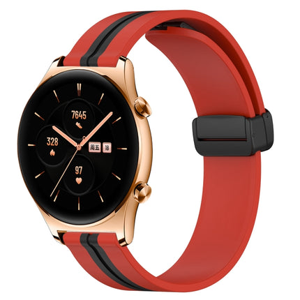 22mm Folding Magnetic Clasp Silicone Watch Band, For Honor Watch GS 3, For Honor Watch GS Pro