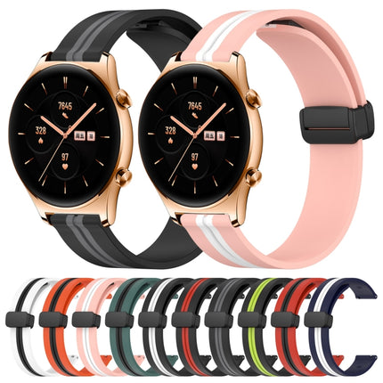 22mm Folding Magnetic Clasp Silicone Watch Band, For Honor Watch GS 3, For Honor Watch GS Pro