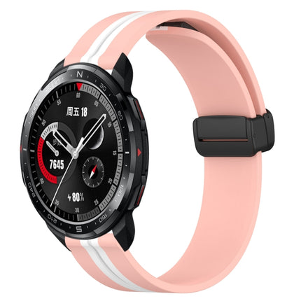22mm Folding Magnetic Clasp Silicone Watch Band, For Honor Watch GS 3, For Honor Watch GS Pro