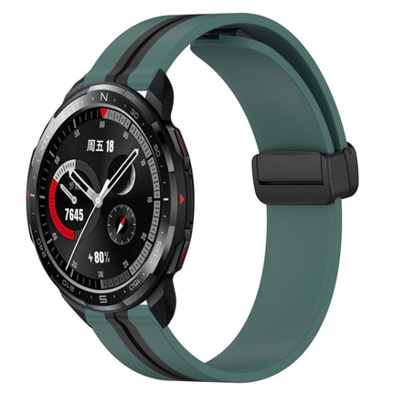 22mm Folding Magnetic Clasp Silicone Watch Band, For Honor Watch GS 3, For Honor Watch GS Pro