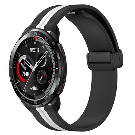 22mm Folding Magnetic Clasp Silicone Watch Band, For Honor Watch GS 3, For Honor Watch GS Pro