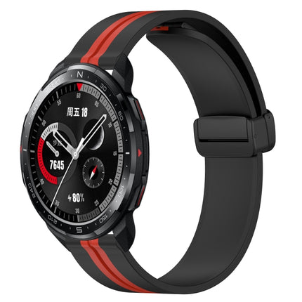 22mm Folding Magnetic Clasp Silicone Watch Band, For Honor Watch GS 3, For Honor Watch GS Pro