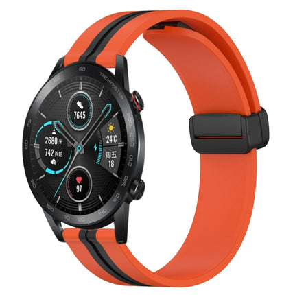22mm Folding Magnetic Clasp Silicone Watch Band, For Honor Magic Watch 2 46mm, For Honor Watch Dream