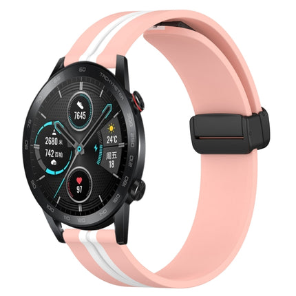 22mm Folding Magnetic Clasp Silicone Watch Band, For Honor Magic Watch 2 46mm, For Honor Watch Dream