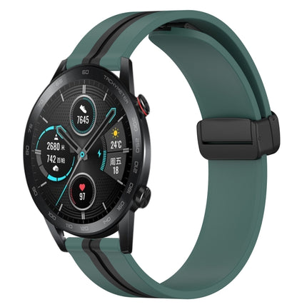 22mm Folding Magnetic Clasp Silicone Watch Band, For Honor Magic Watch 2 46mm, For Honor Watch Dream