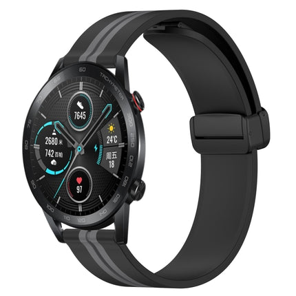 22mm Folding Magnetic Clasp Silicone Watch Band, For Honor Magic Watch 2 46mm, For Honor Watch Dream