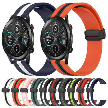 22mm Folding Magnetic Clasp Silicone Watch Band, For Honor Magic Watch 2 46mm, For Honor Watch Dream