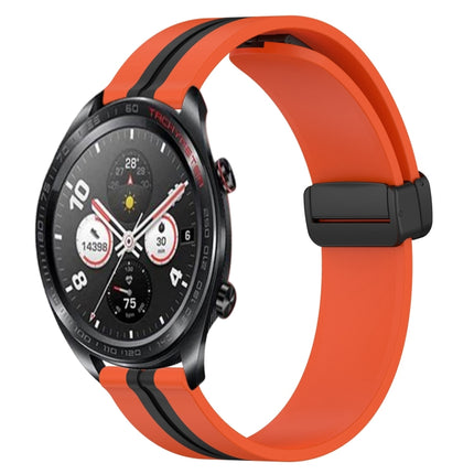 22mm Folding Magnetic Clasp Silicone Watch Band, For Honor Magic Watch 2 46mm, For Honor Watch Dream