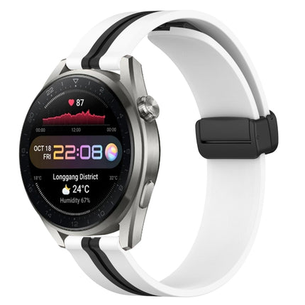 22mm Folding Magnetic Clasp Silicone Watch Band, For Huawei Watch 3 Pro New