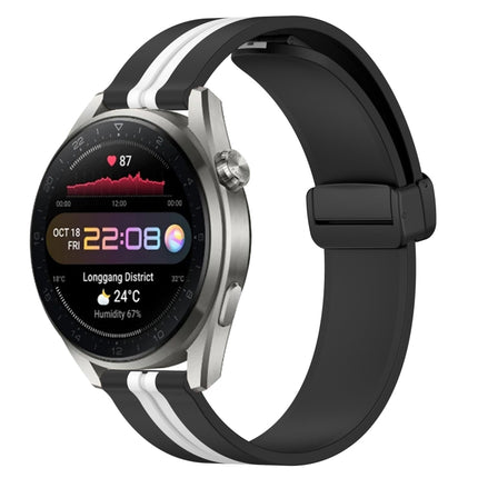 22mm Folding Magnetic Clasp Silicone Watch Band, For Huawei Watch 3 Pro New