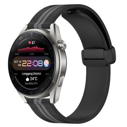 22mm Folding Magnetic Clasp Silicone Watch Band, For Huawei Watch 3 Pro New