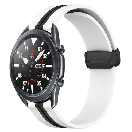 22mm Folding Magnetic Clasp Silicone Watch Band, For Samsung Galaxy Watch3 45mm, For Samsung Galaxy Watch 46mm