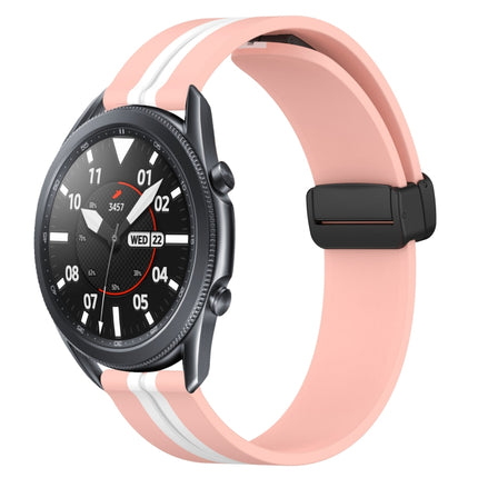 22mm Folding Magnetic Clasp Silicone Watch Band, For Samsung Galaxy Watch3 45mm, For Samsung Galaxy Watch 46mm