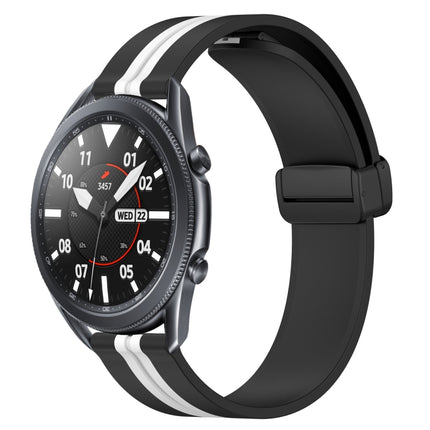 22mm Folding Magnetic Clasp Silicone Watch Band, For Samsung Galaxy Watch3 45mm, For Samsung Galaxy Watch 46mm