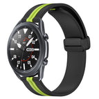 For Samsung Galaxy Watch3 45mm / Black+Lime Green