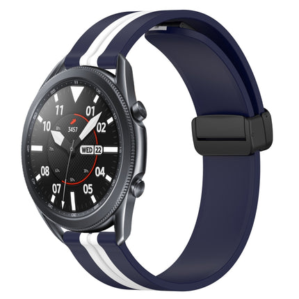 22mm Folding Magnetic Clasp Silicone Watch Band, For Samsung Galaxy Watch3 45mm, For Samsung Galaxy Watch 46mm
