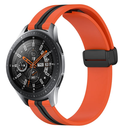 22mm Folding Magnetic Clasp Silicone Watch Band, For Samsung Galaxy Watch3 45mm, For Samsung Galaxy Watch 46mm